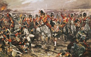 Charge of the Scots Greys at Waterloo